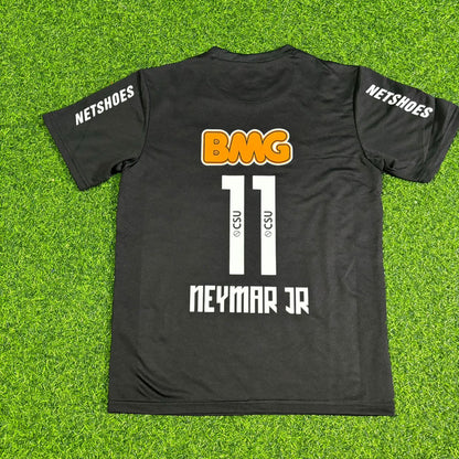 Neymar Jr Santos 2009-2013 Black Kids Retro Football Jersey