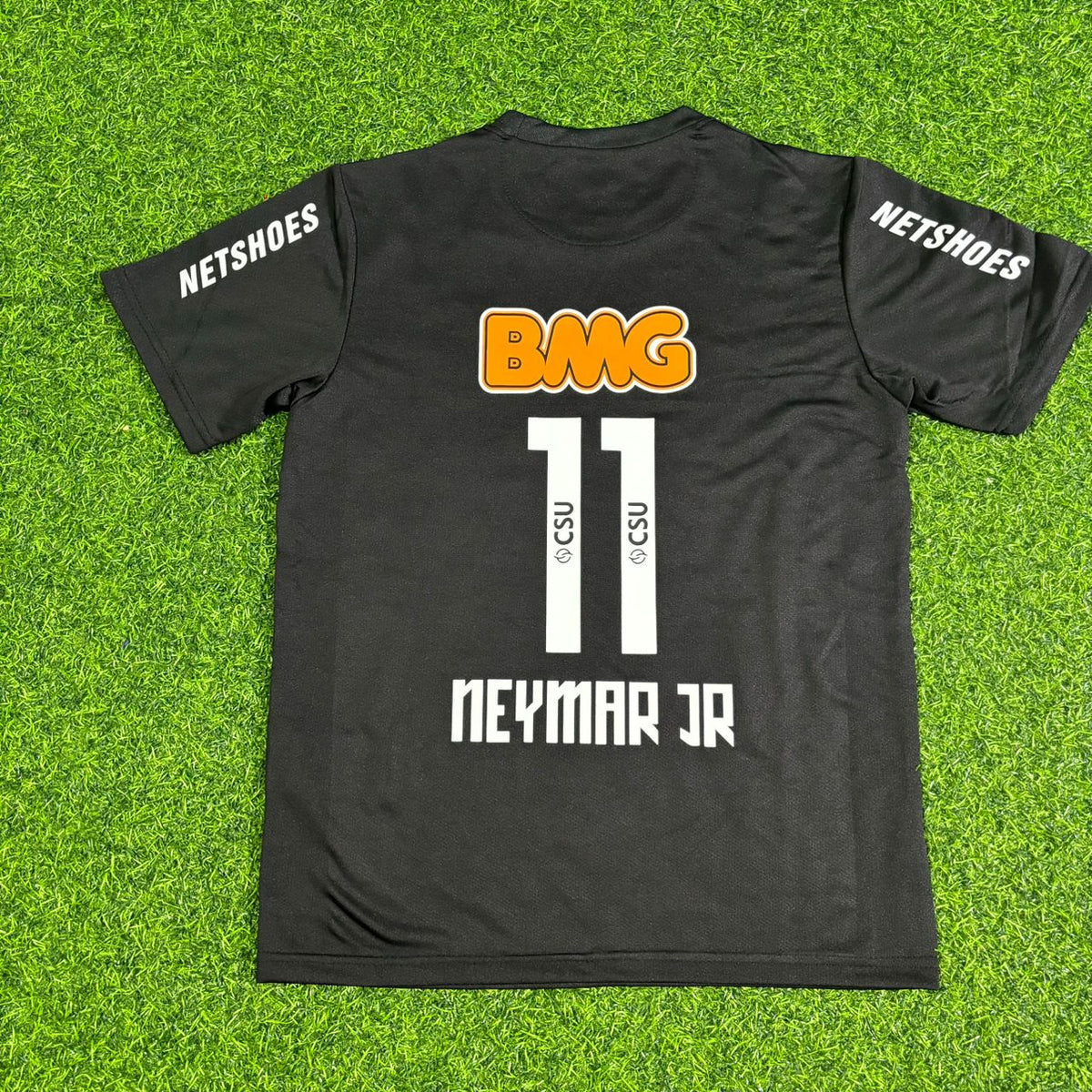 Neymar Jr Santos 2009-2013 Black Retro Football Jersey