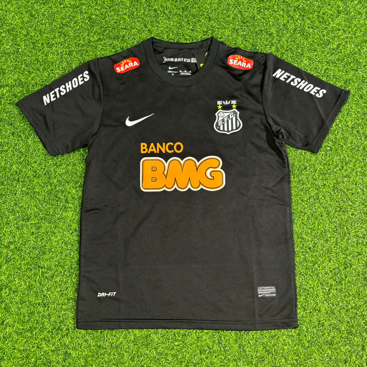 Neymar Jr Santos 2009-2013 Black Retro Football Jersey