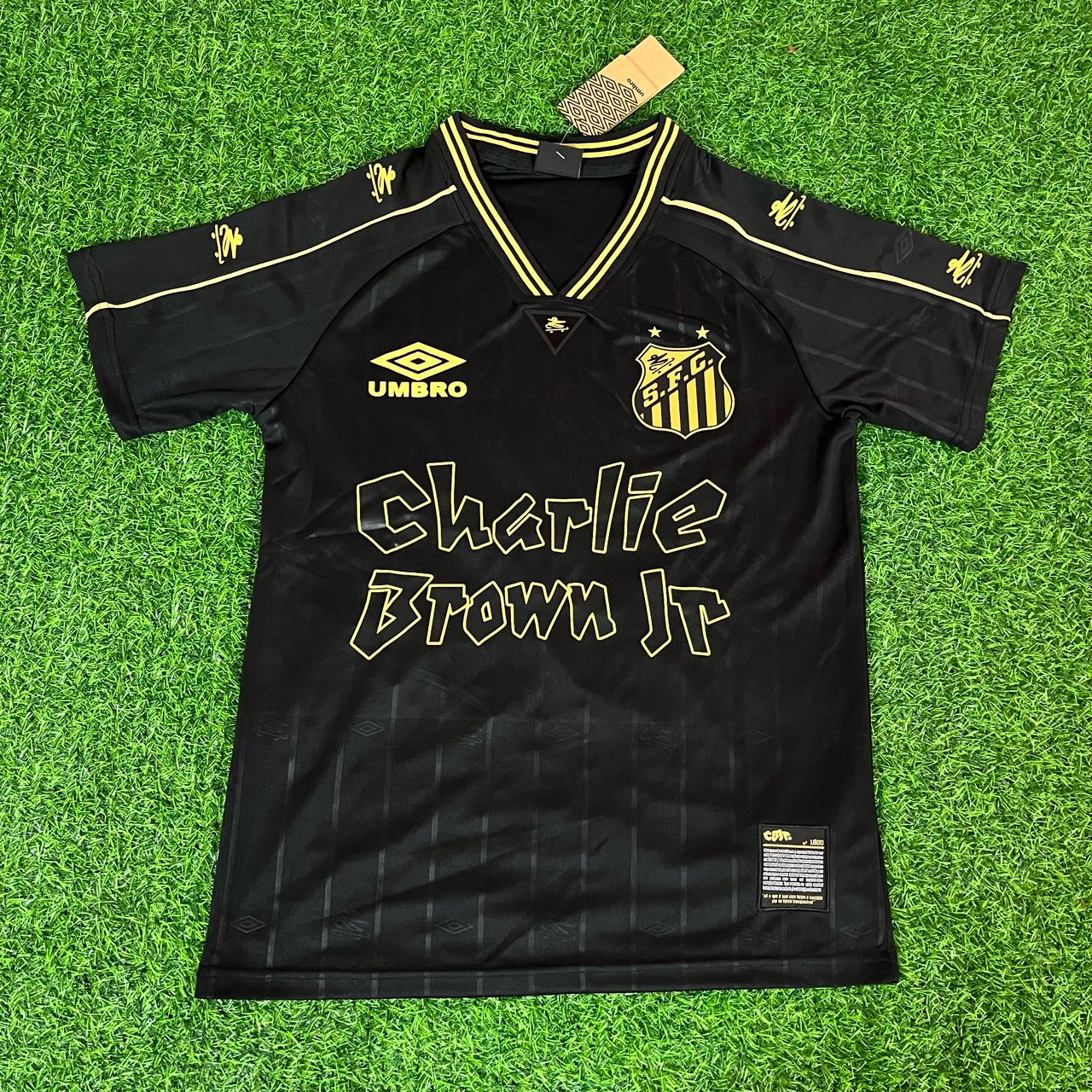 Santos FC Charlie Brown Black Vintage Special Edition Football Jersey