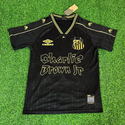 Santos FC Charlie Brown Black Vintage Special Edition Football Jersey