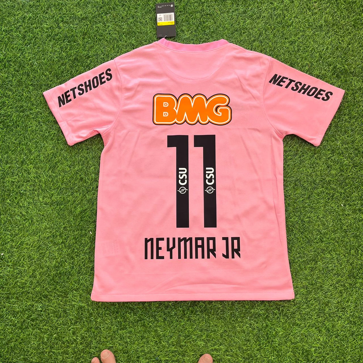 Neymar Jr Santos FC Kids Pink Retro Football Jersey