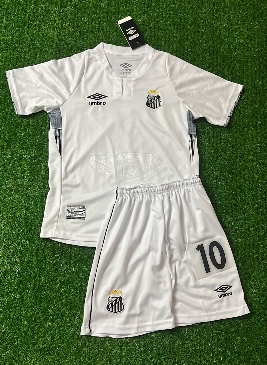 Neymar Jr Santos  without Sponsor Kids Kit Jersey KinderTrikot Enfant Maillot Soccer Shirt