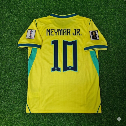Neymar Jr. #10 Brazil 2026 World Cup Yellow Home Football Jersey