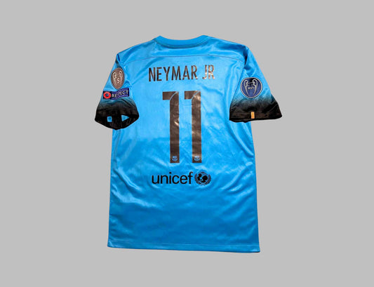 Neymar JR Barcelona 2015-2016 Champions League Retro Jersey Maillot Trikot Maglia Soccer Shirt