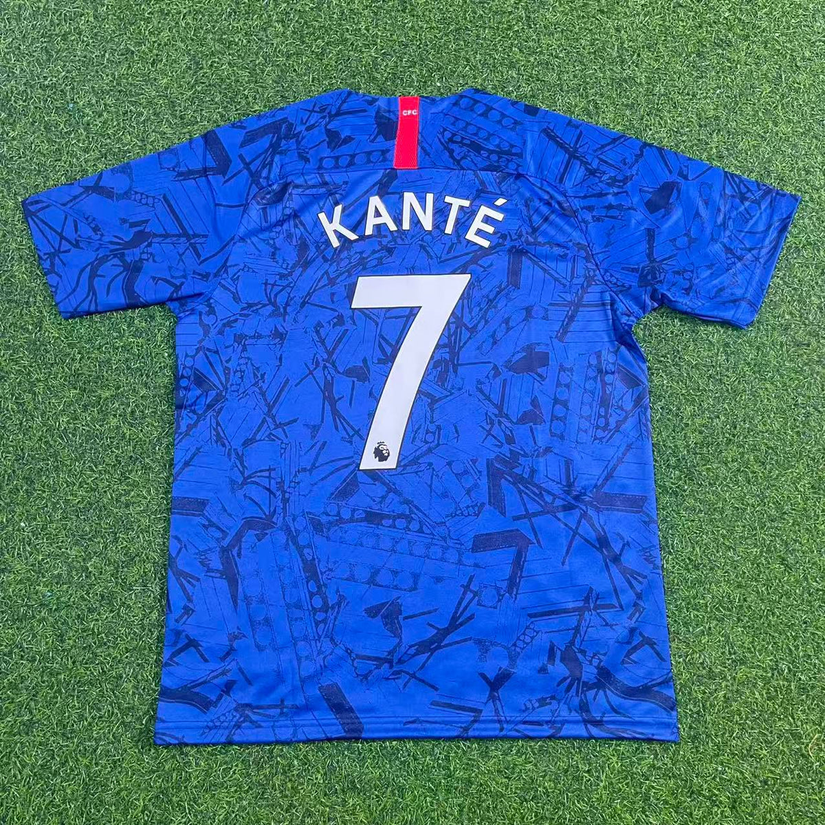 N'golo Kanté n° 7 Chelsea 2019 2020 Maillot de football rétro bleu Trikot Maglia Maillot