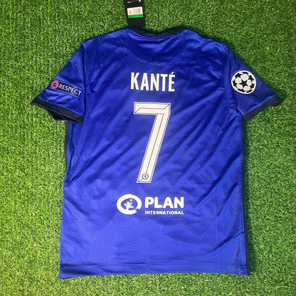 N'Golo Kante Chelsea 2021 Champions League Final Porto Blue Retro Kit Jersey Trikot Maglia Soccer Shirt