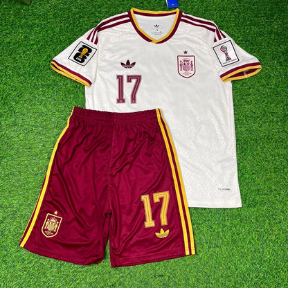 Nico Williams Spain 2026 World Cup Kids Away Football Jersey