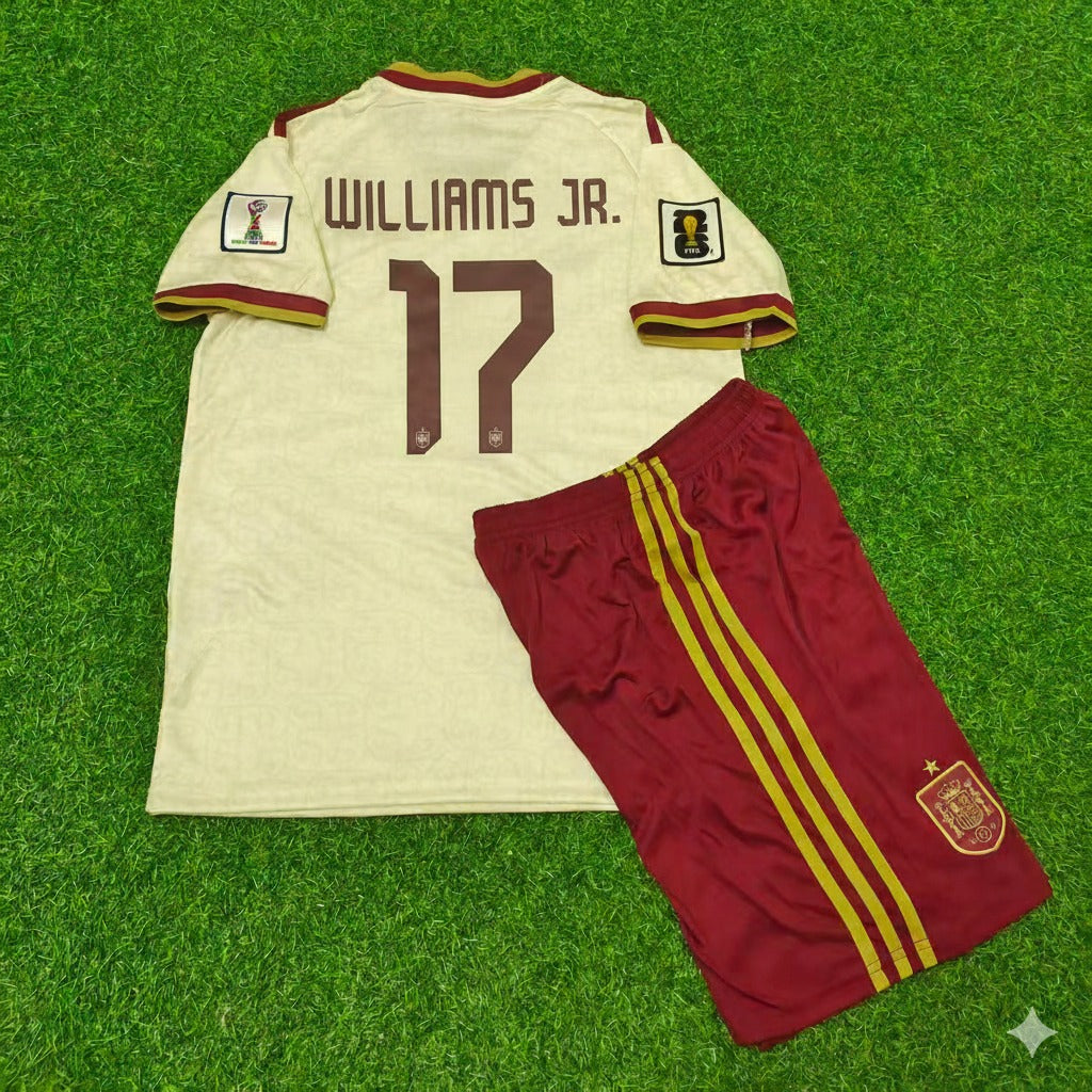 Nico Williams 17- Spanien WM 2026 Auswärts Kinder Fußballtrikot