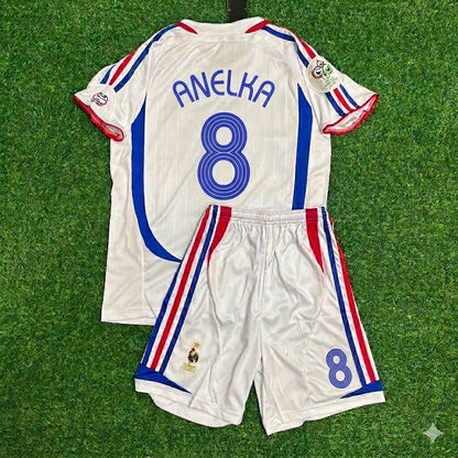 Nicolas Anelka #8 Frankreich 2006 WM Retro Kinder Trikotsatz – | KinderTrikot Maillot Enfant Fußballtrikot
