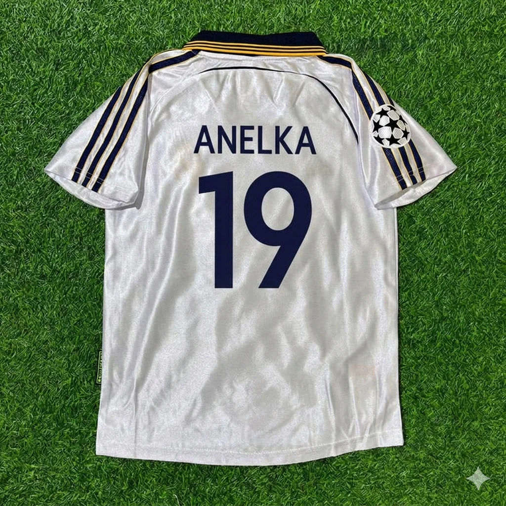 Nicolas Anelka 19 - Real Madrid 1998/2000 Retro Football Jersey