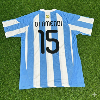 Nicolás Otamendi 15- 2010 Fußball-Weltmeisterschaft Argentinien Retro Trikot