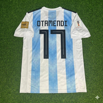 Nicolás Otamendi #17 Argentinien WM 2018 Heim-Retro-Trikot