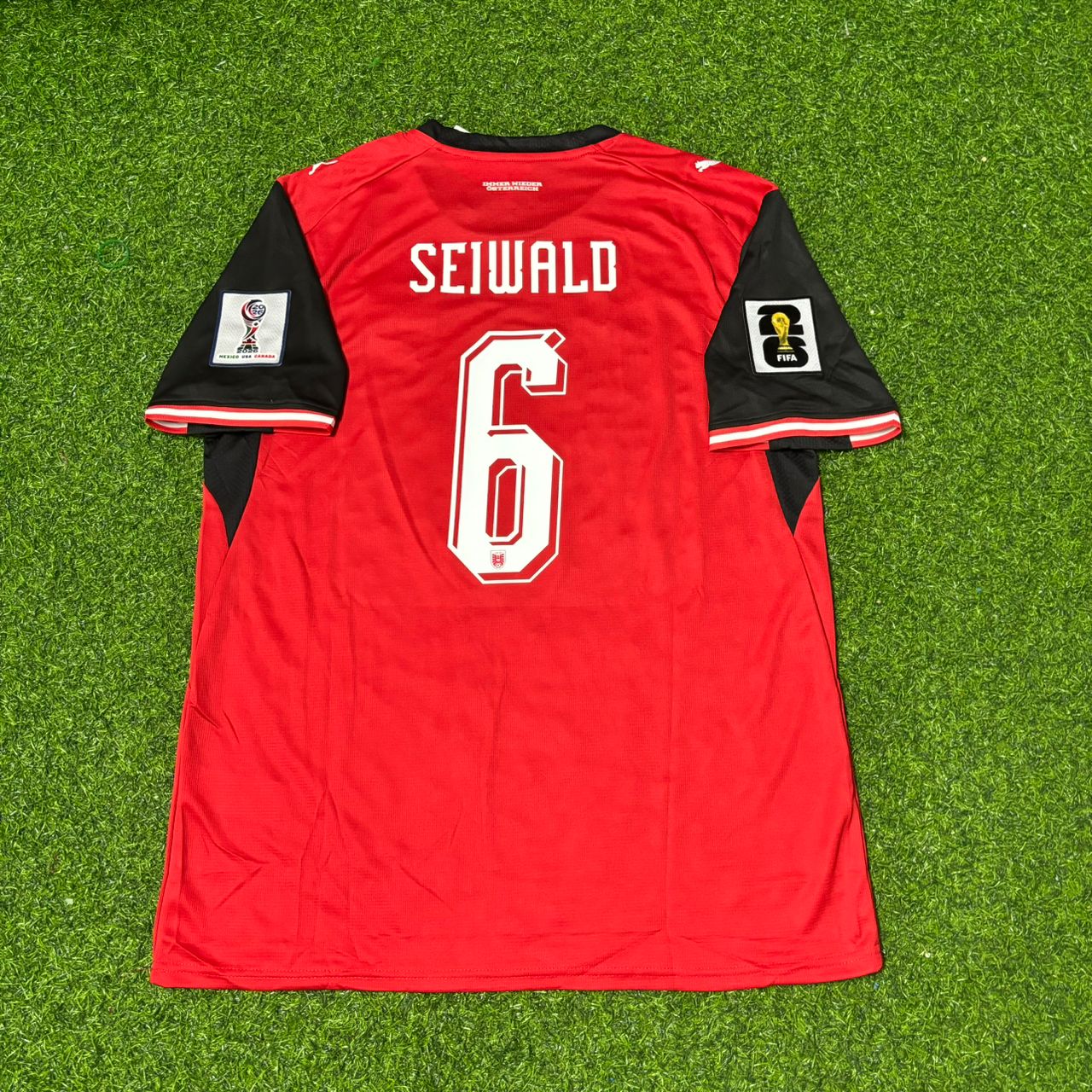 Nicolas Seiwald 6- Austria 2026 World Cup Kit Jersey Trikot Maillot