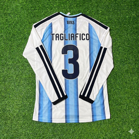 Nicolás Tagliafico #3 Argentina 2026 World Cup Long Sleeve Football Jersey Kit