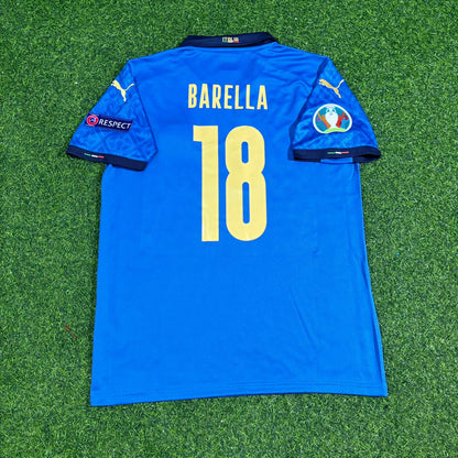 Nicolò Barella #18 Italien EM 2020 Finale Retro Fußballtrikot – | Trikot | Maillot Soccer Shirt