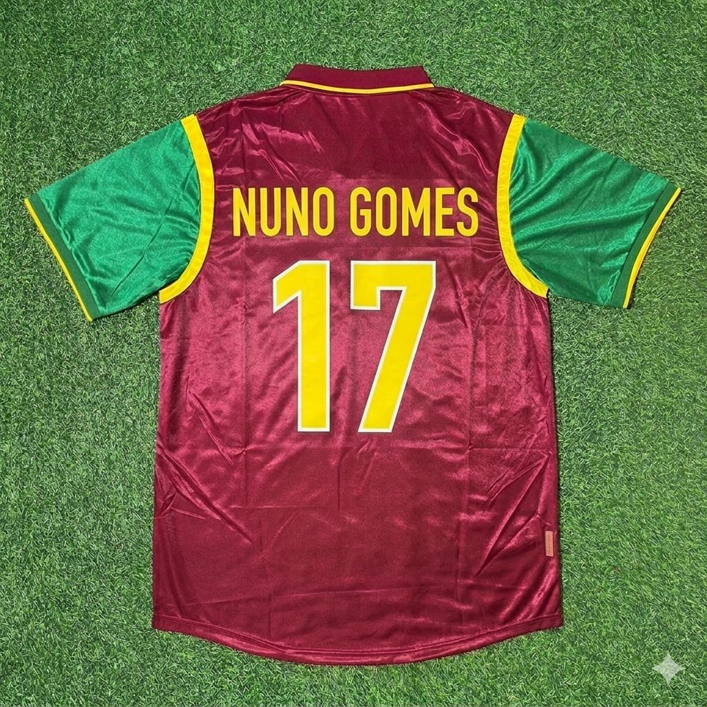 Maillot rétro Nuno Gomes #17 Portugal Coupe du Monde 1998