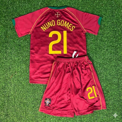 Nuno Gomes #21 Portugal 2006 Kids Kit Kinder Trikot Soccer Shirt