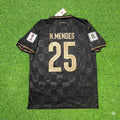Nuno Mendes #25 Portugal 2026 World Cup Black Football Jersey