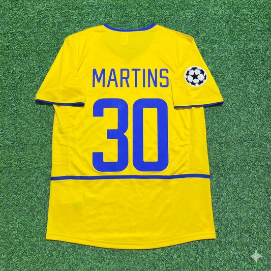 Obafemi Martins Inter Mailand 2002-2003 Gelbes Retro-Fußballtrikot