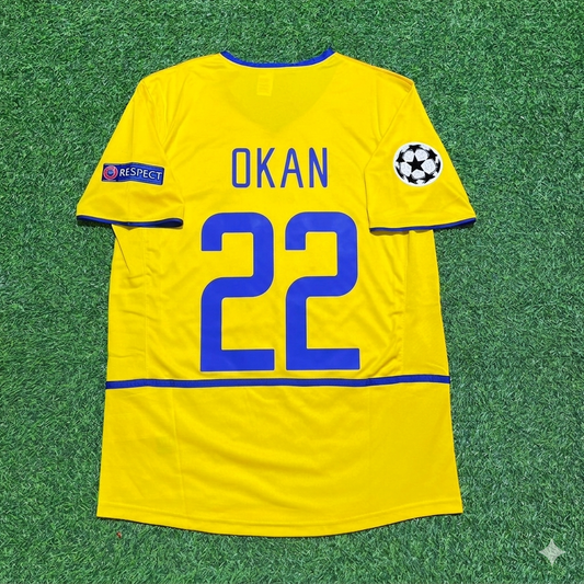 Okan Buruk Inter Mailand 2002-2003 Gelbes Retro-Fußballtrikot