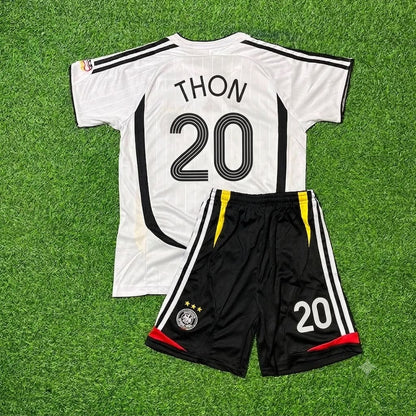 Germany Kids White Special Retro Football Jersey – Olaf Thon