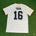 Olaf Thon #16 Allemagne 1986 Coupe du Monde Maillot Rétro Vin