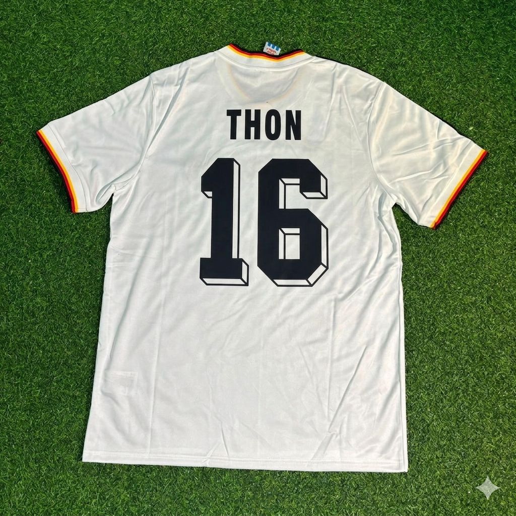 Olaf Thon #16 Deutschland 1986 Weltmeisterschaft Retro Trikot Wein