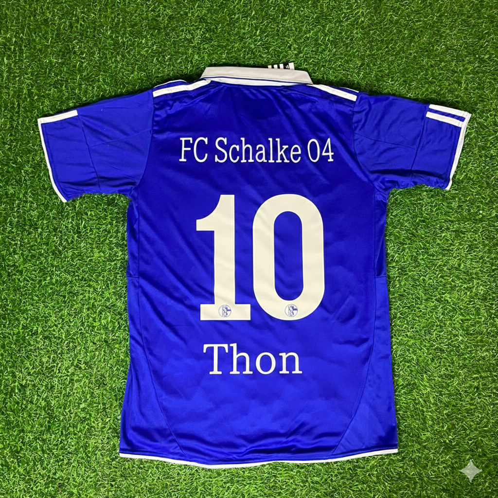Schalke 04 Olaf Thon Retro  Football Jersey Trikot Soccer Shirt