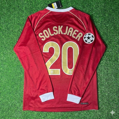 Ole Gunnar Solskjær n° 20 Manchester United 2006 2007 Maillot Rouge et Or