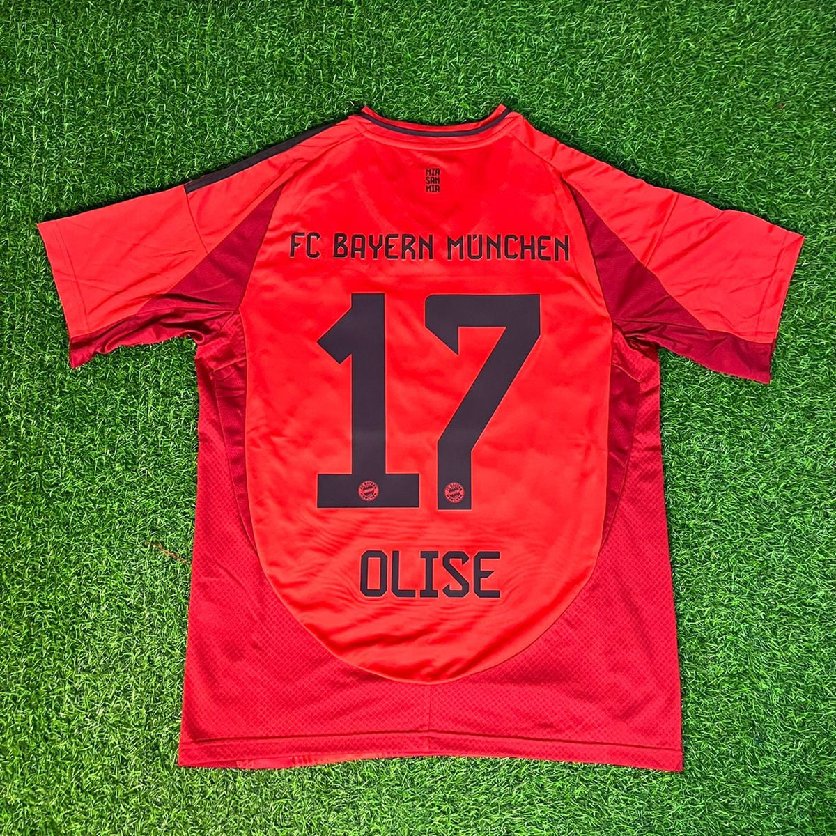 Michael Olise 17 Bayern Munchen Red 2025 Trikot Soccer Shirt