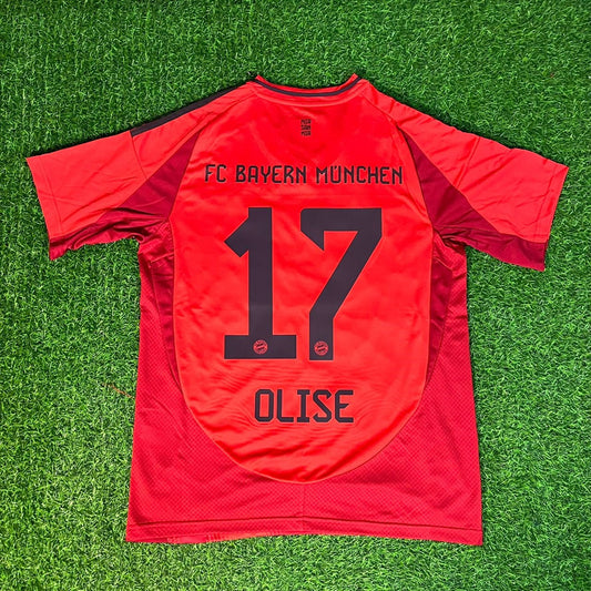 Michael Olise 17 Bayern Munchen Red 2025 Trikot Soccer Shirt