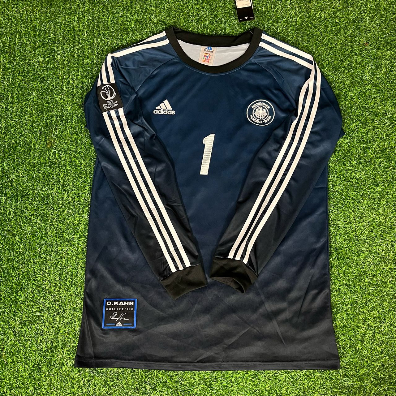 Oliver Kahn – Germany Deutschland 2002 World Cup Goalkeeper Retro Kit Jersey – | Trikot | Maillot Soccer Shirt