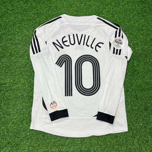 Oliver Neuville Deutschland 2006 WM Langarm Weißes Fußballtrikot