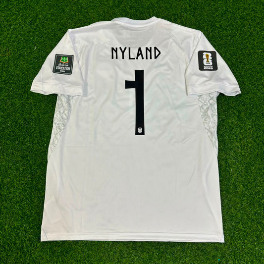Camiseta de fútbol blanca de portero de Noruega Ørjan Nyland para el Mundial 2026