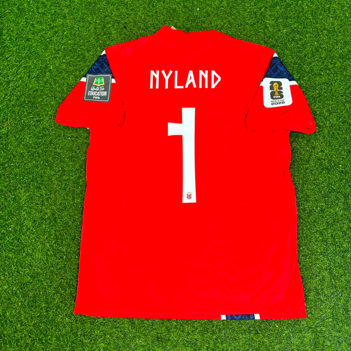Ørjan Nyland Norway Goalkeeper 2026 World Cup Home Football Jersey