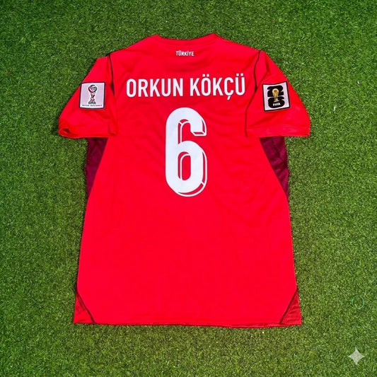 Orkun Kökçü #6 Turkey Türkiye - World Cup 2026 - Home Red - Jersey Trikot - Maillot Maglia