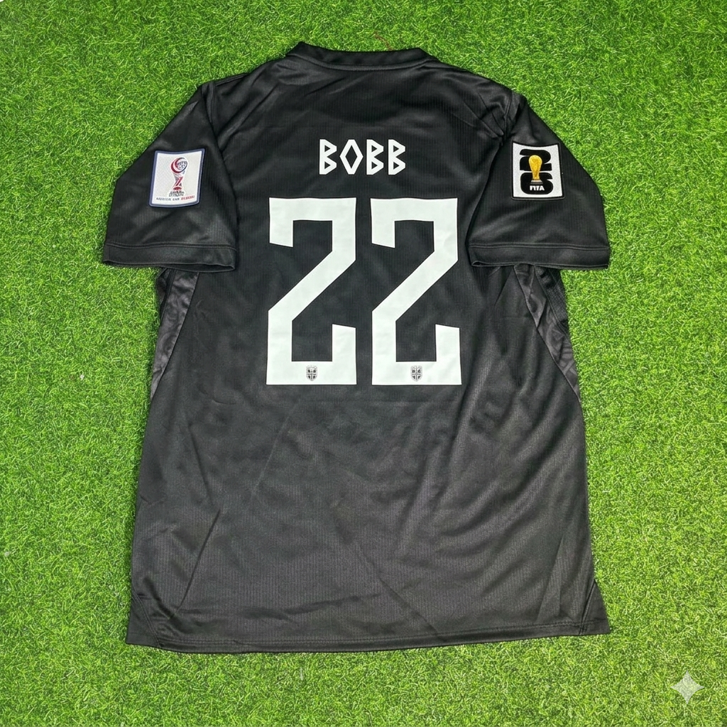 Oscar Bobb #22 Norwegen 2026 WM Auswärtstrikot Schwarz