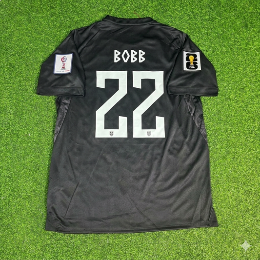 Oscar Bobb #22 Norwegen 2026 WM Auswärtstrikot Schwarz