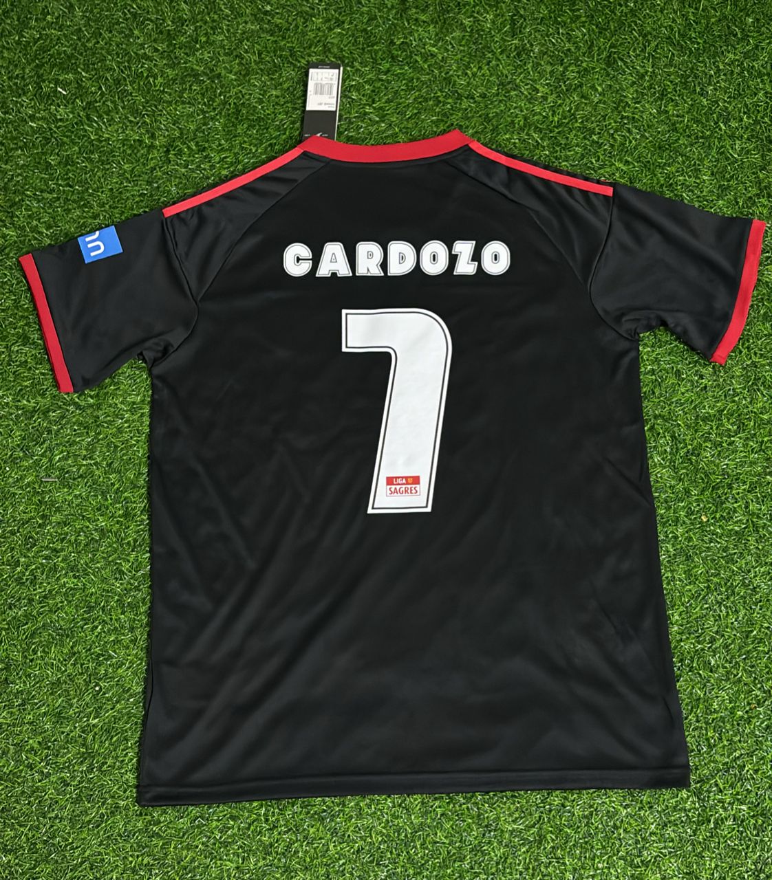 Oscar Cardozo #7 – Benfica 2009/2010 Auswärts Schwarz Retro Trikot Fußballtrikot
