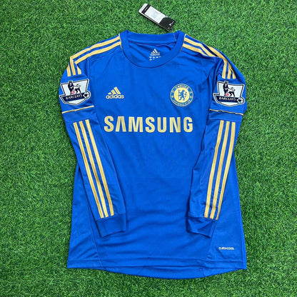 Chelsea 2012/13 Premier League Patch Blue Retro Football Jersey – Oscar