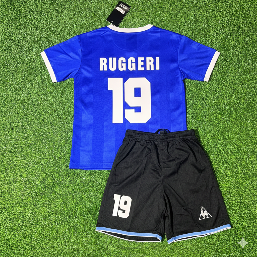 Oscar Ruggeri 19- Argentina 1986 World Cup Final Blue Kids Retro Football Jersey Kit