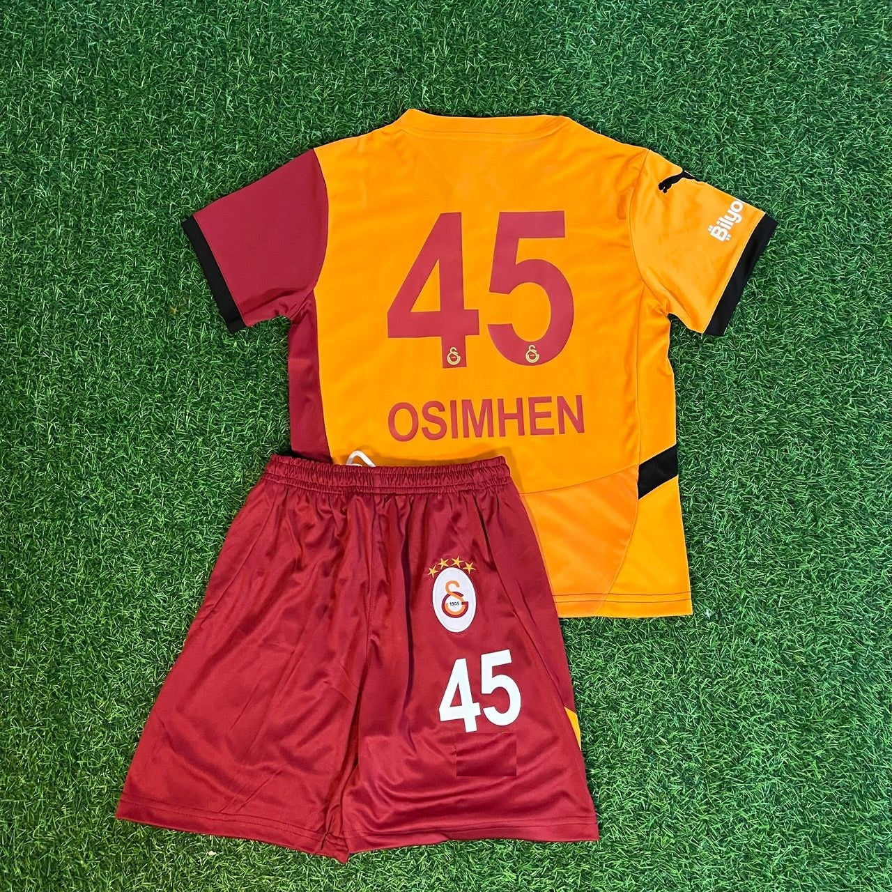 Victor Osimhen Galatasaray Rotes Kinder Trikot Set Fußballtrikot