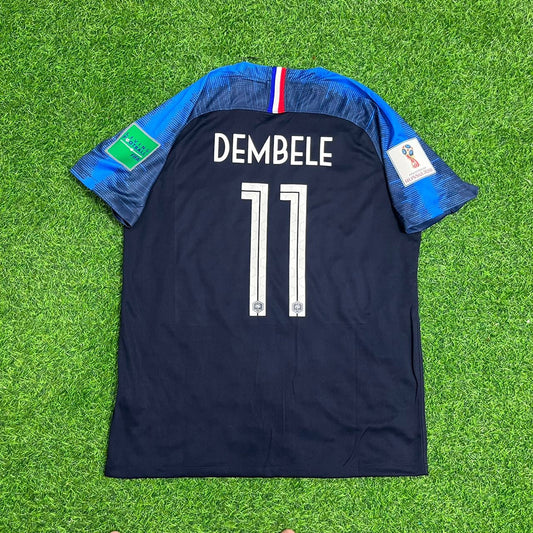 Ousmane Dembélé 11 Frankreich WM 2018 Finale Retro Trikot Fußballtrikot