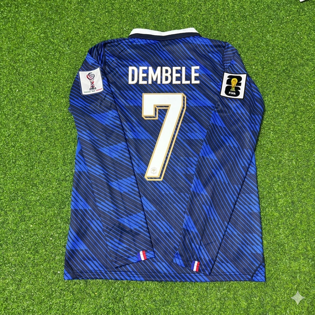 Ousmane Dembele #7 France 2026 World Cup Home Long Sleeve Football Jersey