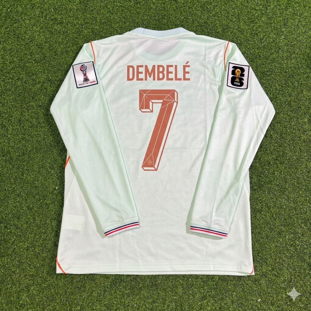 Maillot Domicile Manches Longues Ousmane Dembélé #7 France Coupe du Monde 2026