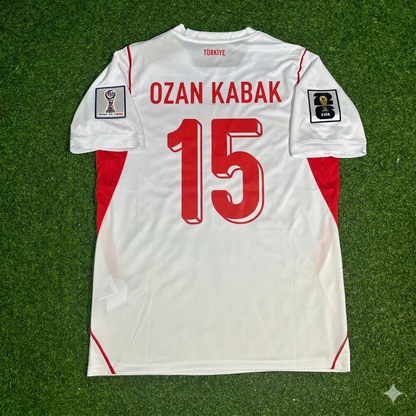 Ozan Kabak #15 Türkei Türkiye - WM 2026 - Auswärts Weiß - Jersey Trikot - Maillot Maglia