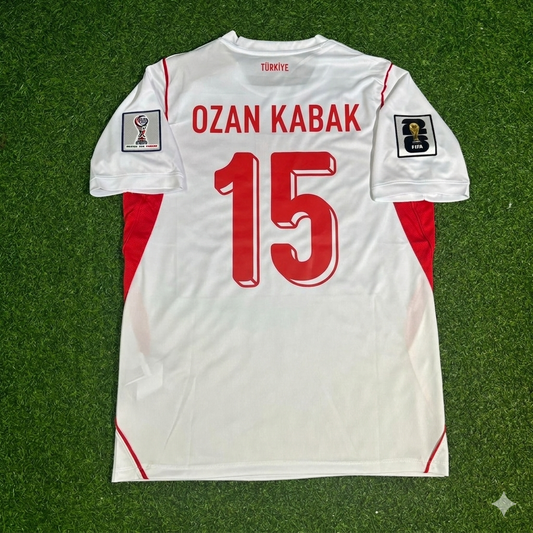 Ozan Kabak #15 Turkey Türkiye - World Cup 2026 -Away White - Jersey Trikot - Maillot Maglia