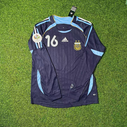Argentina 2006 World Cup Long Sleeve Retro Football Jersey – Pablo Aimar