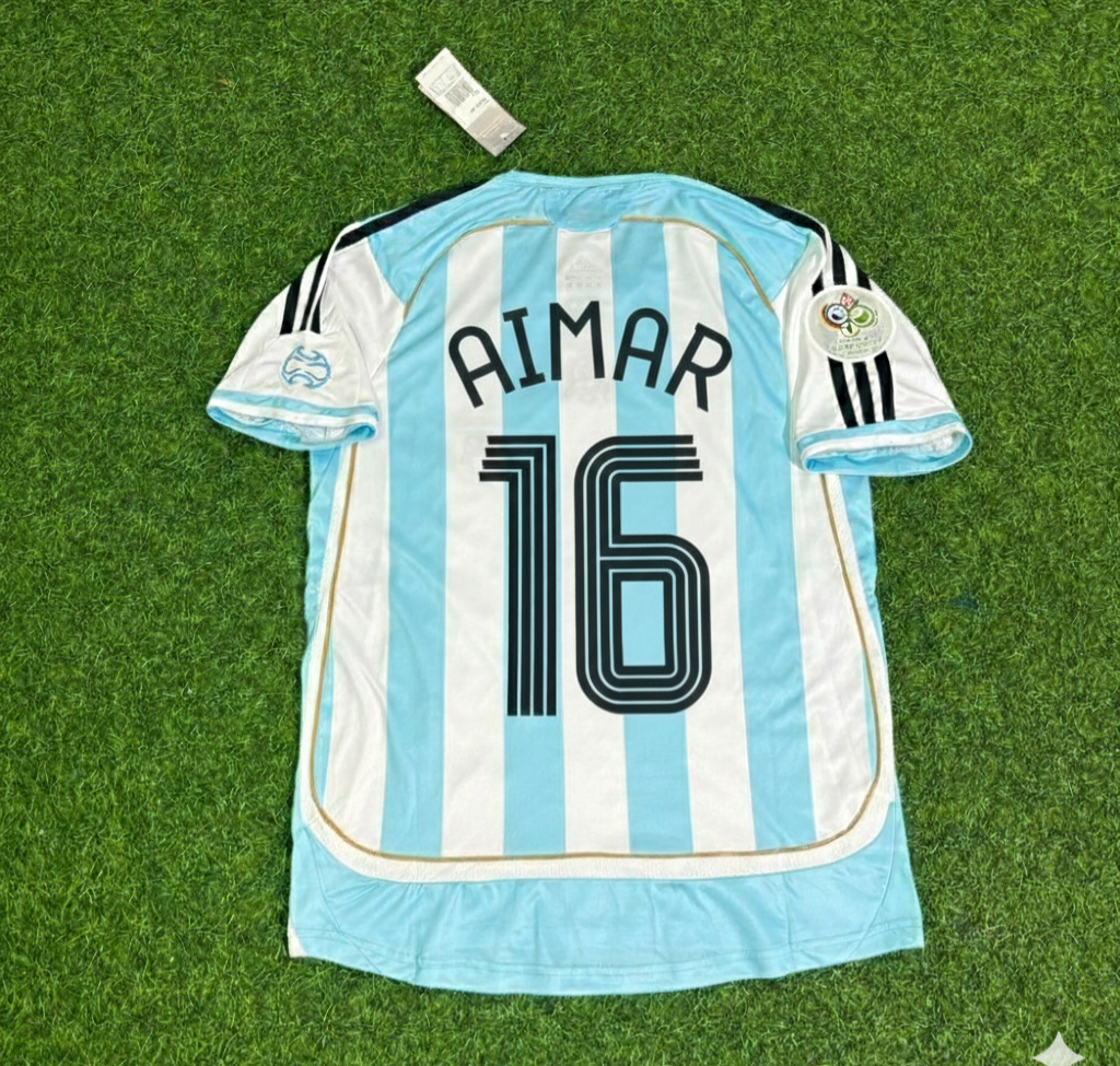 Pablo Aimar Argentinien WM 2006 Retro Fußballtrikot Trikot Maglia